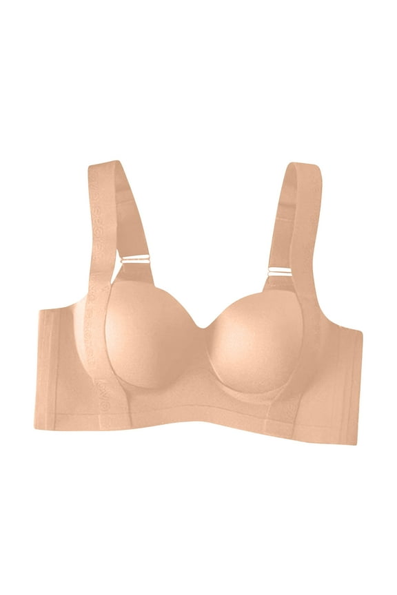 Push Up Bras for Women Support Padded Balconette Wide Band Underwire Back Smoothing T-Shirt Bra