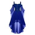 thumbnail image 1 of SCSAlgin Renaissance Dress for Women Gothic Corset Halloween Costumes Butterfly Sleeve Steampunk Dress Cocktail Party Dress, 1 of 3
