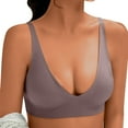thumbnail image 1 of SCSAlgin Seamless Bras for Women Push up Wirefree Deep V Triangle Bralette Comfortable Soft OnePiece Everyday Bra, 1 of 5