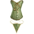 thumbnail image 1 of SCSAlgin Shapewear Sets for Women Corset Top Bustier LingerieZipper Front Flower Sexy Burlesque Vintage, 1 of 4
