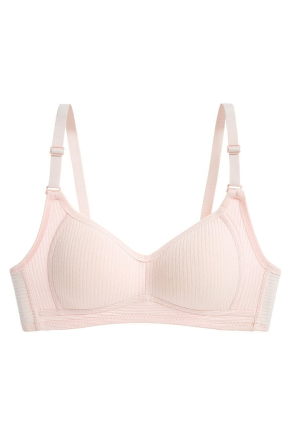 Teen Girls Training Bra Cotton Wire Free Adjustable Straps Breathable Bras
