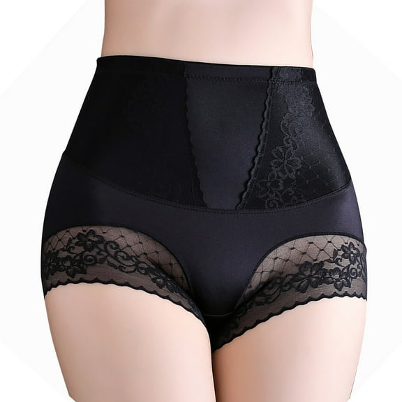 SCSAlgin Tummy Control Shapewear Panties for Women High Waisted Shaping Underwear Lace Body Shaper Girdle