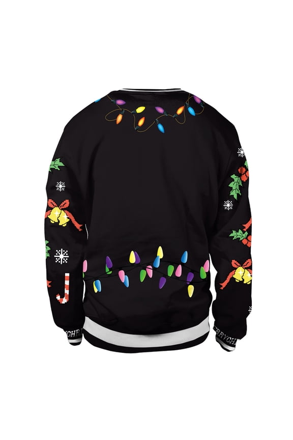 Unisex's Ugly Christmas Jumper Sweater Printed Pullover, 3D Digital Print Long Sleeve Crewneck Sweatshirts