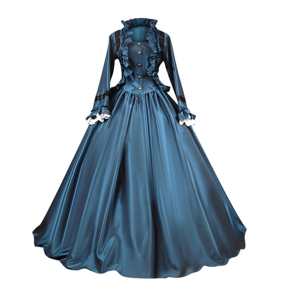 SCSAlgin Victorian Dress for Women 1800s Medieval Renaissance Dress Corset Flare Sleeve Vintage Dress Cocktail Party Ball Gown