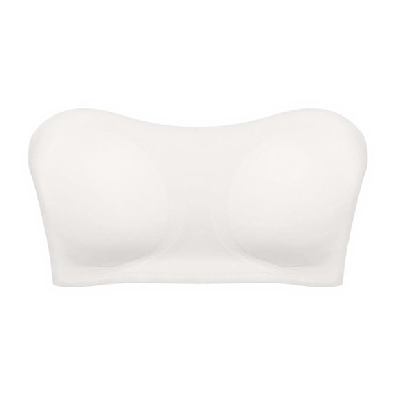 SCSAlgin Women Bandeau Bra Padded Strapless Bralette Bra Seamless Bandeau Tube Top