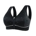 thumbnail image 1 of SCSAlgin Women Front Closure Zipper Push Up Bra No Underwire Wireless Bra Plus Size Beauty Back Comfort Everyday Bras, 1 of 2