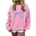 thumbnail image 1 of SCSAlgin Women Oversized Sweatshirt Bow Crewneck Long Sleeve Pullover Top Aesthetic Fall Sweatshirt Outfits, 1 of 4