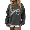 thumbnail image 1 of SCSAlgin Women Oversized Sweatshirt Bow Crewneck Long Sleeve Pullover Top Aesthetic Fall Sweatshirt Outfits, 1 of 4