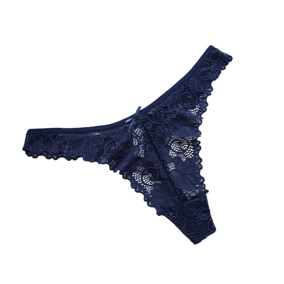 SCSAlgin Women Sexy Underwear Lace G-string Exotic Lingerie Panties V-Shape Cheeky Tangas with Bow Decor