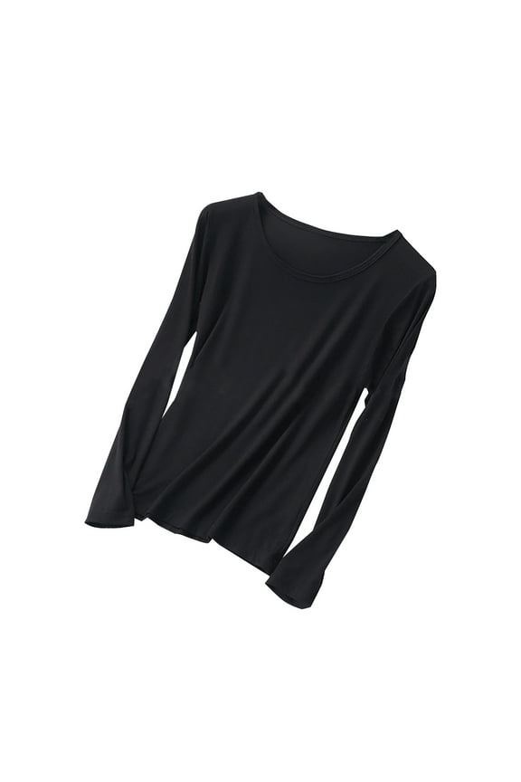 Women Winter Home Wear Leisure Home Solid Color Long Sleeve Thin Pajamas