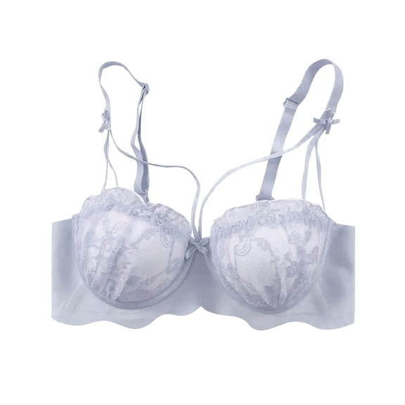 SCSAlgin Women’s Balconette Lace Bra Underwire Unlined Sheer Sexy Lace Non Padded Bras