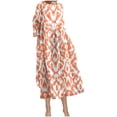 thumbnail image 1 of SCSAlgin Women's Casual Midi Dresses Fashion Printed Boho Flowy Dress Long Sleeve Crew Neck Oversized Dress with Pockets, 1 of 6