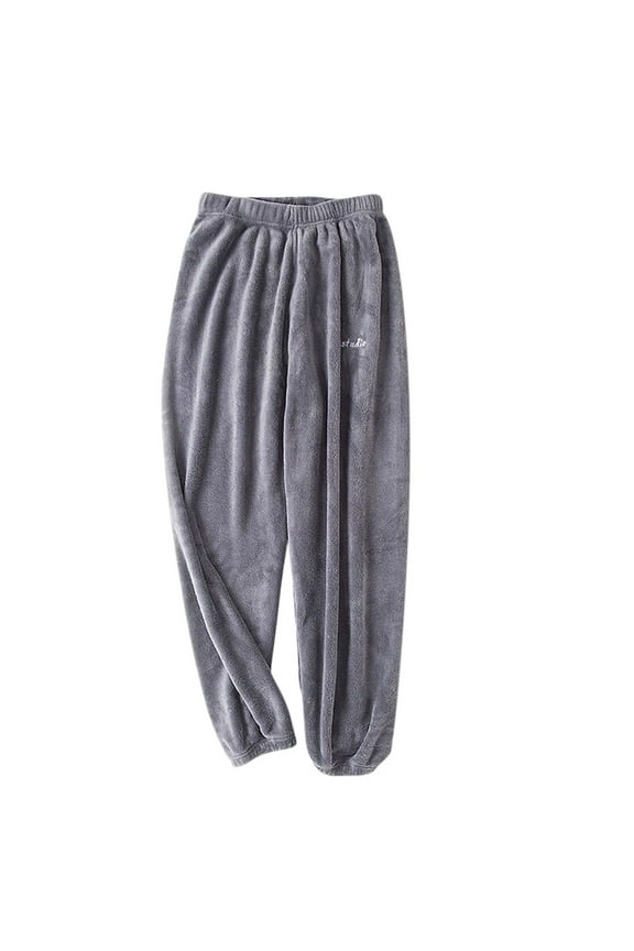 Women's Coral Fleece Pajama Pants Comfy Warm Pajama Lounge Long Pants Sleepwear Velvet Home Pants