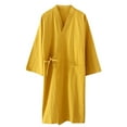 thumbnail image 1 of SCSAlgin Women's Cotton Robe Summer Lightweight Long Knit Casual Loungewear with Belt Soft Bathrobe for Spa & Beach, 1 of 2