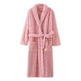 thumbnail image 1 of SCSAlgin Women's Flannel Nightgown, Fuzzy Fleece Cozy Plush Warm Winter Pullover Loungewear Sleepdress with Pocket, 1 of 2