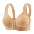 thumbnail image 1 of SCSAlgin Women's Front Clasp Closure Bras No Underwire Anti-Sagging Push Up Bralettes Comfort Full Coverage Bra, 1 of 5