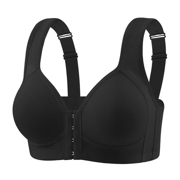 SCSAlgin Women's Front Clasp Closure Bras No Underwire Anti-Sagging Push Up Bralettes Comfort Full Coverage Bra