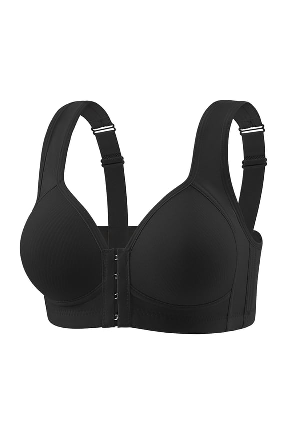 Women's Front Clasp Closure Bras No Underwire Anti-Sagging Push Up Bralettes Comfort Full Coverage Bra