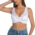 thumbnail image 1 of SCSAlgin Women's Front Closure Bras Racerback No Underwire Plus Size Full Coverage Lace Bra, 1 of 7