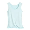 thumbnail image 1 of SCSAlgin Women's Ice Silk Seamless Vest Basic Sleeveless O Neck Racer Tank Thin Shirt Yoga Vest Undershirt, 1 of 7
