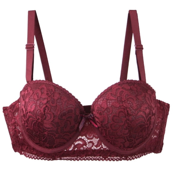 SCSAlgin Women's Lace Push Up Bra Underwire Padded Support Full Coverage Plunge Everyday Lift Bra
