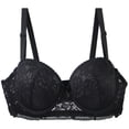 thumbnail image 1 of SCSAlgin Women's Lace Push Up Bra Underwire Padded Support Full Coverage Plunge Everyday Lift Bra, 1 of 3