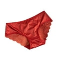 thumbnail image 1 of SCSAlgin Women’s Lace Satin Panties Seamless Briefs Mid Waist Underwear, 1 of 3