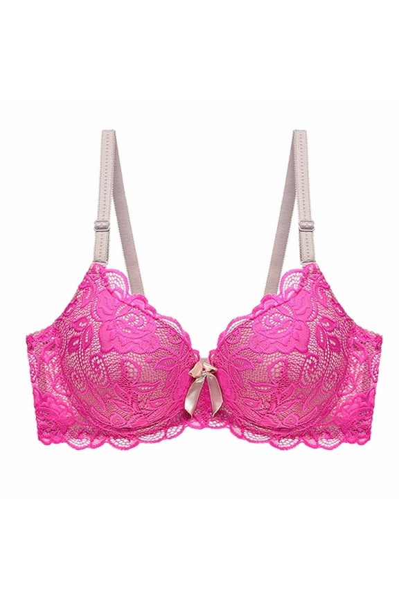 Women's Lace With Color Sexy Double Breasted Push Up Bra