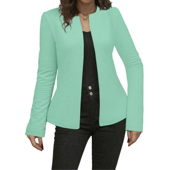 SCSAlgin Women's Lightweight Cardigan Cropped Long Sleeve Shrug Thin Open Front Sheer Bolero