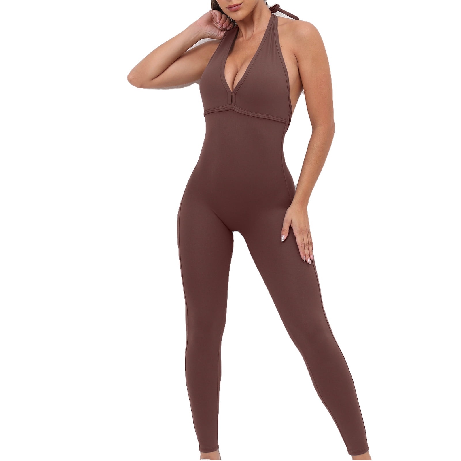 Women's One-piece Sport Yoga Jumpsuit Running Fitness Workout Tight Pants