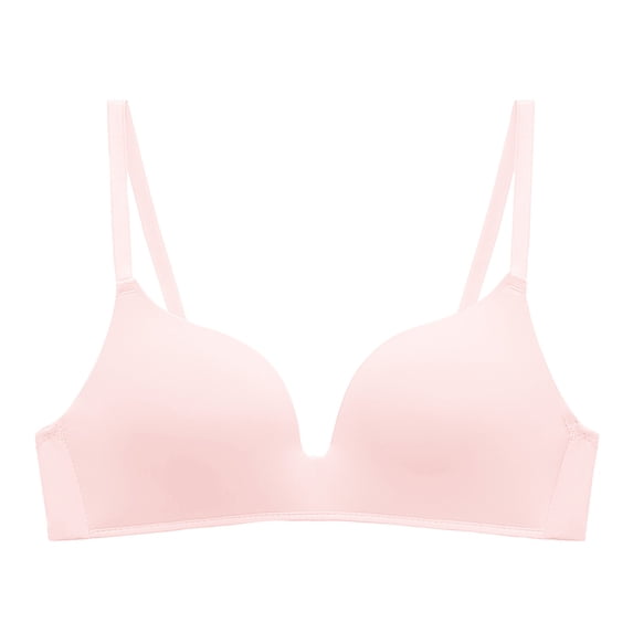 SCSAlgin Women's Push Up Bra No Underwire Comfortable Wireless Bras Soft Adjustable Strap Padded Plunge Underwear