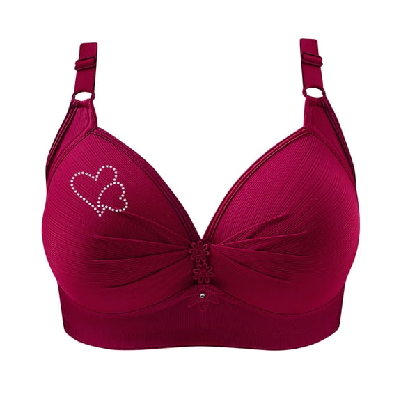 SCSAlgin Women's Seamless Bra Full Coverage Padded No Underwire Bras Comfort V Neck Sexy Bralettes with Support