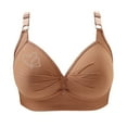 thumbnail image 1 of SCSAlgin Women's Seamless Bra Full Coverage Padded No Underwire Bras Comfort V Neck Sexy Bralettes with Support, 1 of 5
