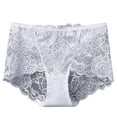 thumbnail image 1 of SCSAlgin Women's Sexy Lace Panties High-Rise Tummy Control Lingerie Underwear Briefs Floral Lace Panties, 1 of 2