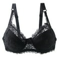 thumbnail image 1 of SCSAlgin Women's Sexy Lace Push Up Plus Size Bra Sheer Balconette Underwire Unlined, 1 of 3