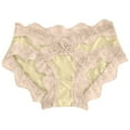 thumbnail image 1 of SCSAlgin Women's Silk Satin Panties Lace Brief Sexy Undies Breathable Underpants, 1 of 2