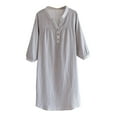 thumbnail image 1 of SCSAlgin Women's Soft Seersucker Robe Cotton Snap Front Duster Housecoat, 1 of 2