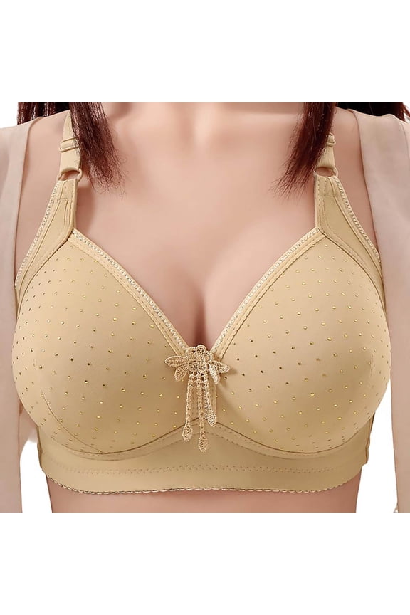 Women's Solid Color No Steel Ring Push Up Breathable Underwear Daily Bra