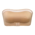 thumbnail image 1 of SCSAlgin Women's Strapless Bra Front Closure No Padding Comfort Wireless One Piece Backless Bandeau Bra, 1 of 3
