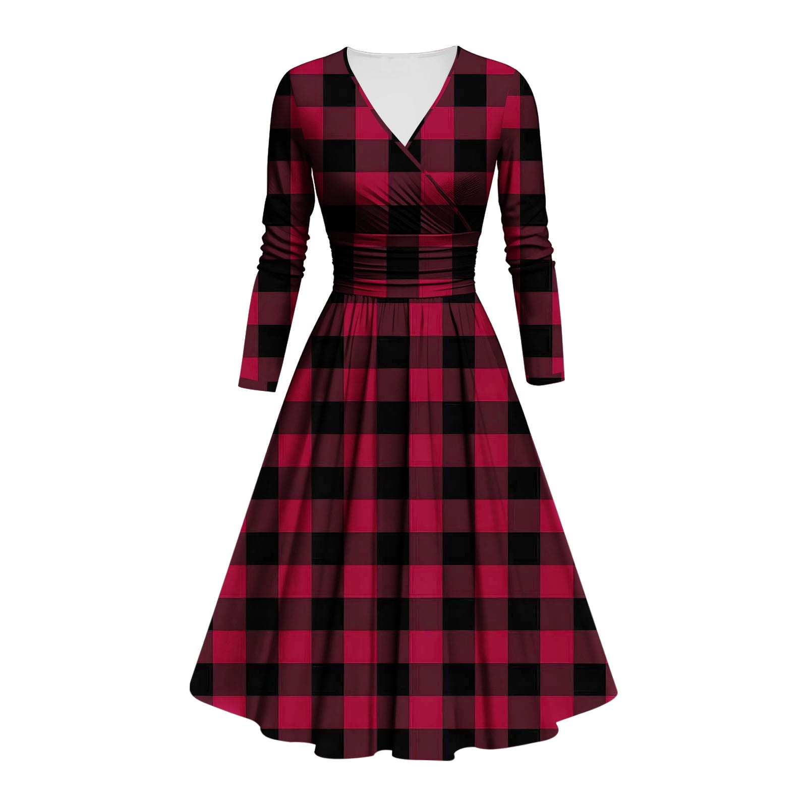 SCSAlgin Women's Vintage Retro Rockabilly A Line Dress Cocktail Party