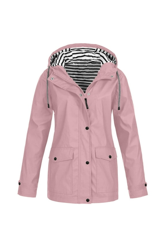 Women's Waterproof Jacket with Hood Fleece Lined Winter Jacket Insulated Windbreaker Hiking Jacket