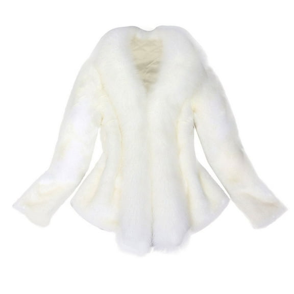 SCSAlgin Women's Winter Parka Coat Overcoat Long Sleeve Faux Fur Coat Jacket