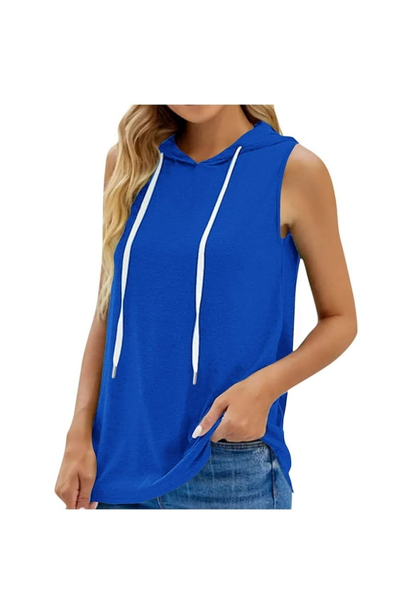 Women's Workout Tank Tops Sleeveless Running Athletic Hoodie Sports Gym Exercise Tops Dance Clothes
