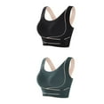 thumbnail image 1 of SCSAlgin Womens 2 Pack Wireless Bras No Underwire Posture Corrector Bra Push up Seamless Comfy Support Everyday Bras, 1 of 4