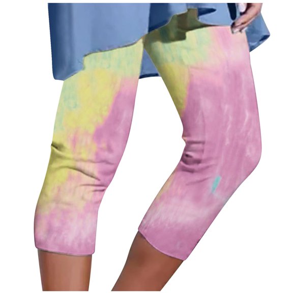 SCSAlgin Womens Athletic Cropped Pants Fashion Printed Casual Elastic Waist Beach Pants