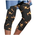 thumbnail image 1 of SCSAlgin Womens Athletic Cropped Pants Fashion Printed Casual Elastic Waist Beach Pants, 1 of 4