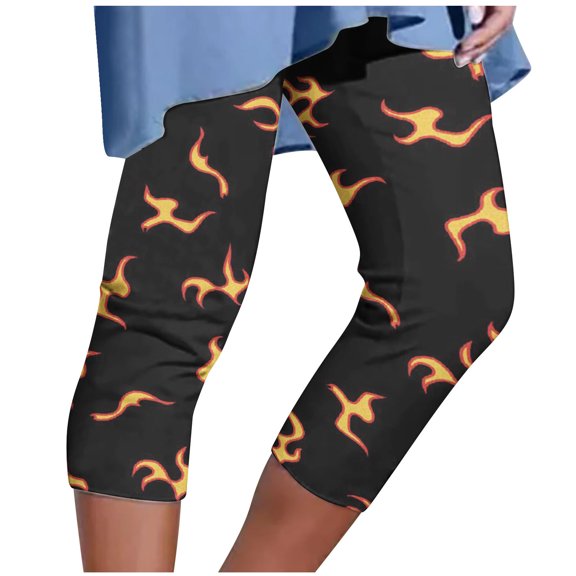 SCSAlgin Womens Athletic Cropped Pants Fashion Printed Casual Elastic Waist Beach Pants