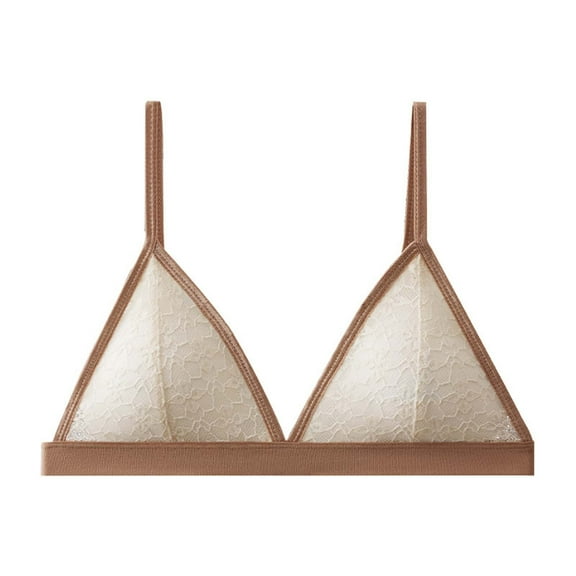 SCSAlgin Womens Bra No Underwire Lace Unlined Demi Triangle Bralettes