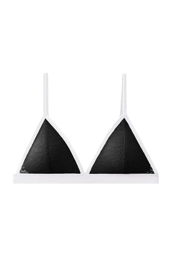 Womens Bra No Underwire Lace Unlined Demi Triangle Bralettes