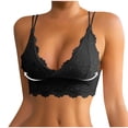 thumbnail image 1 of SCSAlgin Womens Bras Lace Sexy V Neck Longline Bralette Wireless Unpadded Bras, 1 of 6